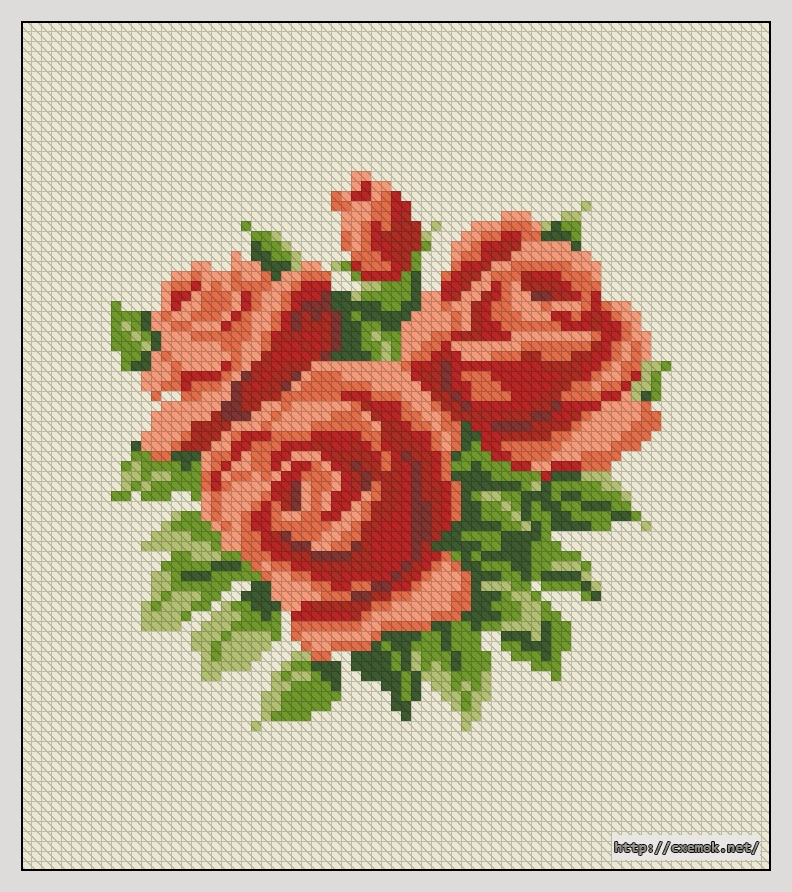 Download embroidery patterns by cross-stitch  - Roses toilet lid cover, author 