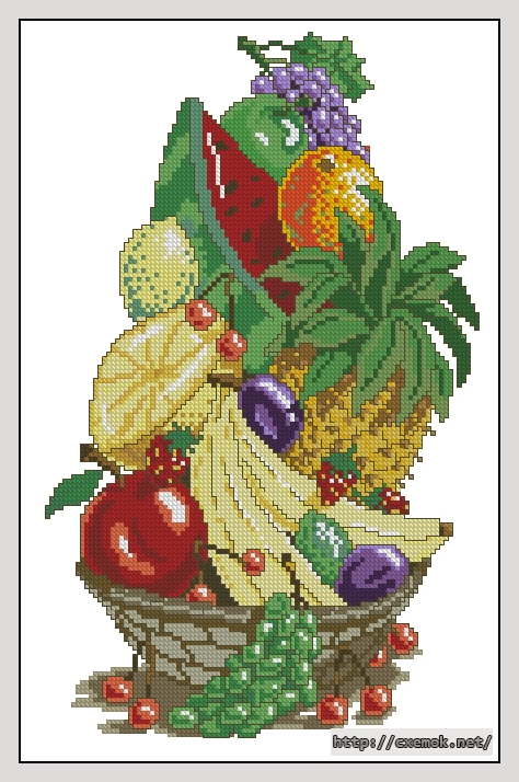 Download embroidery patterns by cross-stitch  - Fruit salad