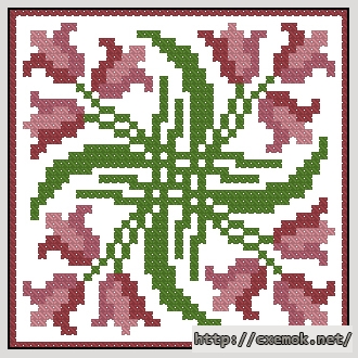 Download embroidery patterns by cross-stitch  - Бискорню весна