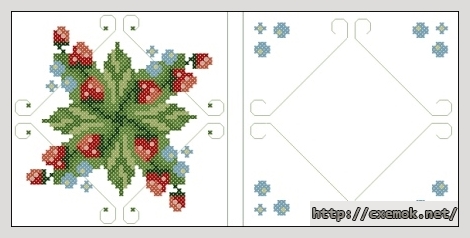Download embroidery patterns by cross-stitch  - Бискорню с земляникой