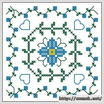 Download embroidery patterns by cross-stitch  - Бискорню с незабудкой