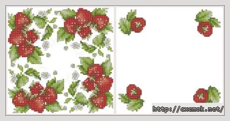 Download embroidery patterns by cross-stitch  - Земляничная сказка
