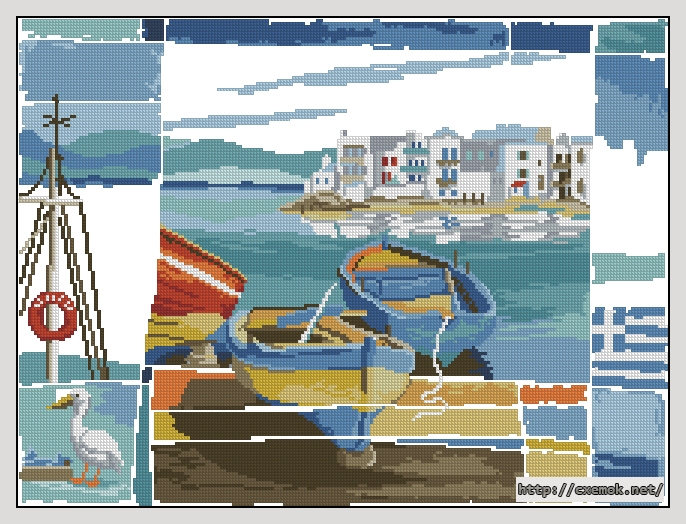 Download embroidery patterns by cross-stitch  - Boats ii, author 