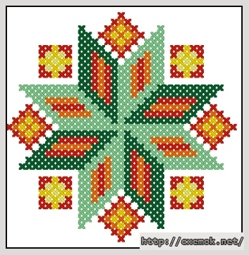Download embroidery patterns by cross-stitch  - Звезда
