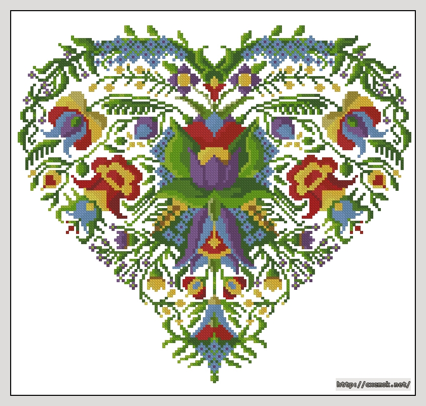 Download embroidery patterns by cross-stitch  - Hungarian heart, author 