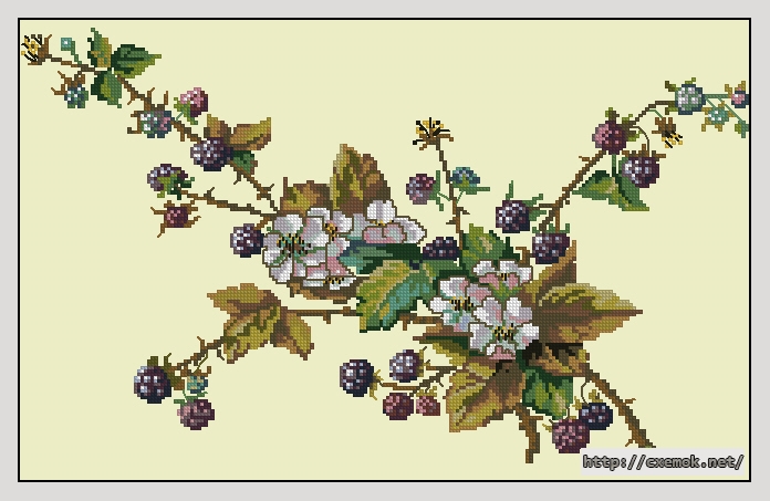 Download embroidery patterns by cross-stitch  - Autumn fruits cushion front, author 