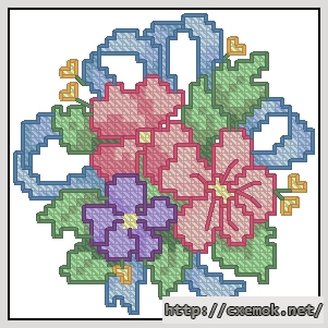 Download embroidery patterns by cross-stitch  - Sachet, author 