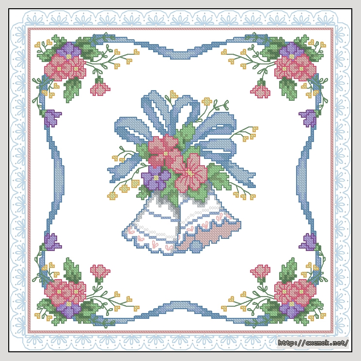 Download embroidery patterns by cross-stitch  - Pillow, author 