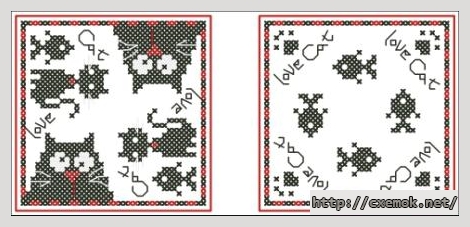 Download embroidery patterns by cross-stitch  - Бискорню черный кот