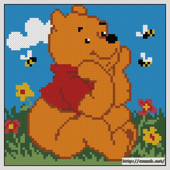 Download embroidery patterns by cross-stitch  - Винни пух, author 