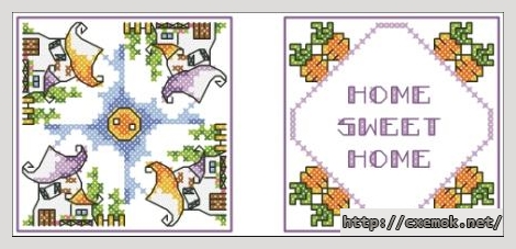 Download embroidery patterns by cross-stitch  - Home sweet home
