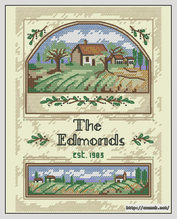 Download embroidery patterns by cross-stitch  - Tuscan greeting, author 