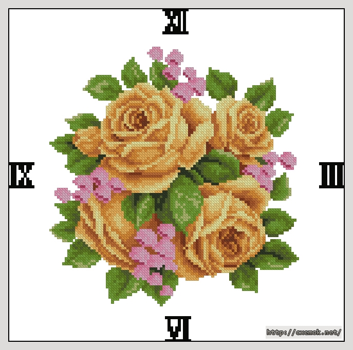 Download embroidery patterns by cross-stitch  - Wedding rose - yellow, author 