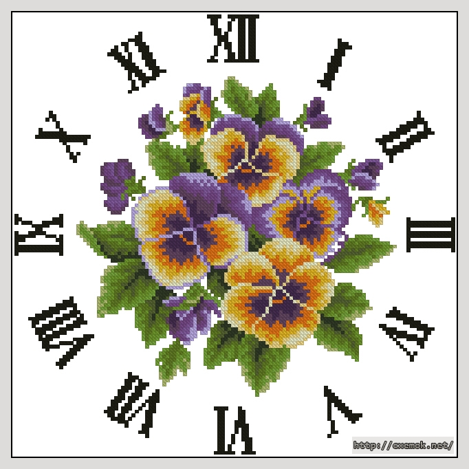 Download embroidery patterns by cross-stitch  - Special_pansies, author 