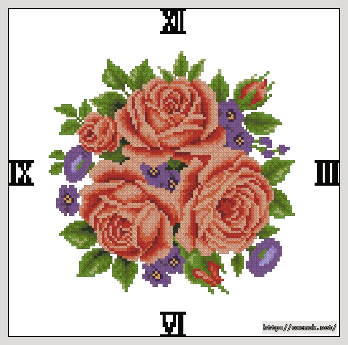 Download embroidery patterns by cross-stitch  - Wedding rose - red, author 