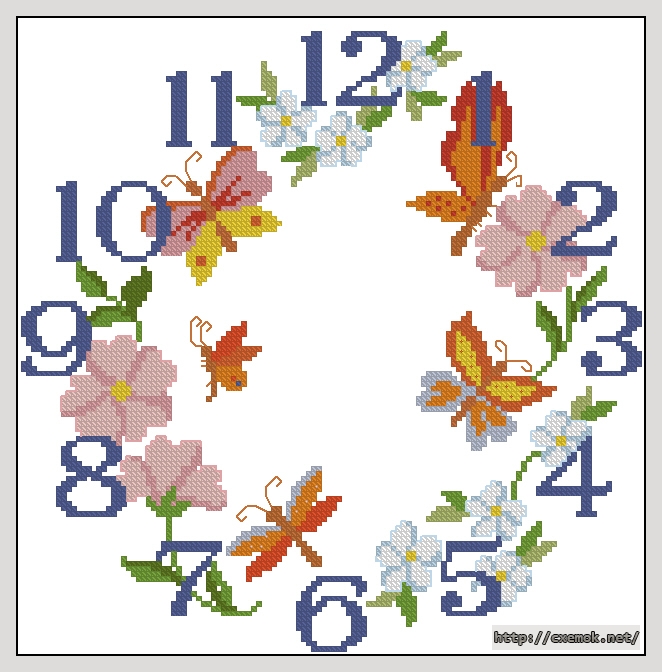 Download embroidery patterns by cross-stitch  - Бабочки