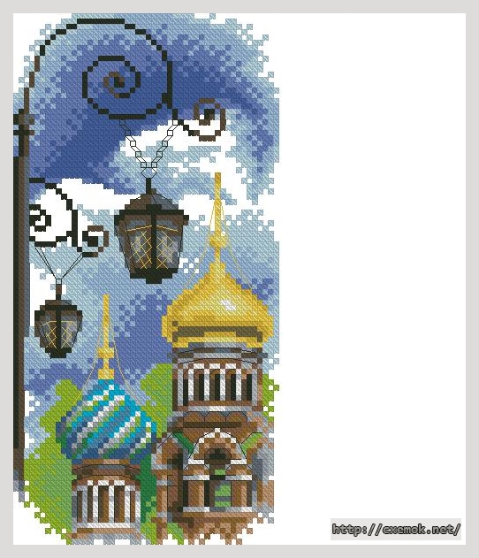 Download embroidery patterns by cross-stitch  - Фонари, author 