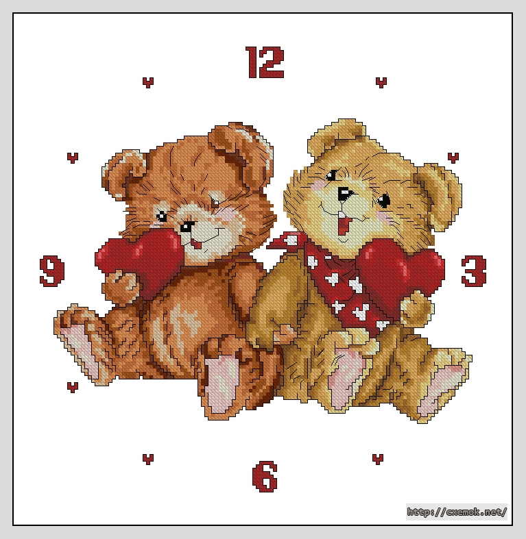 Download embroidery patterns by cross-stitch  - Медвежата