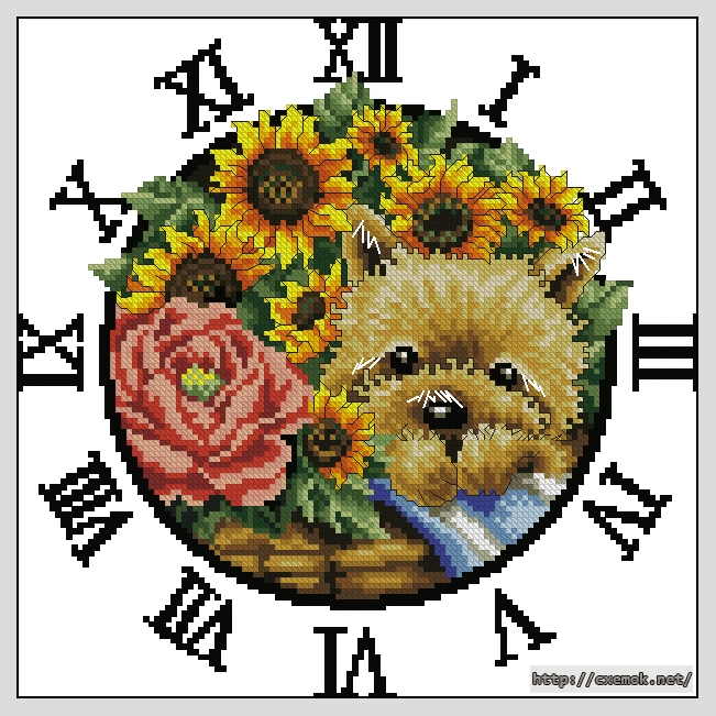 Download embroidery patterns by cross-stitch  - Puppy by flower, author 