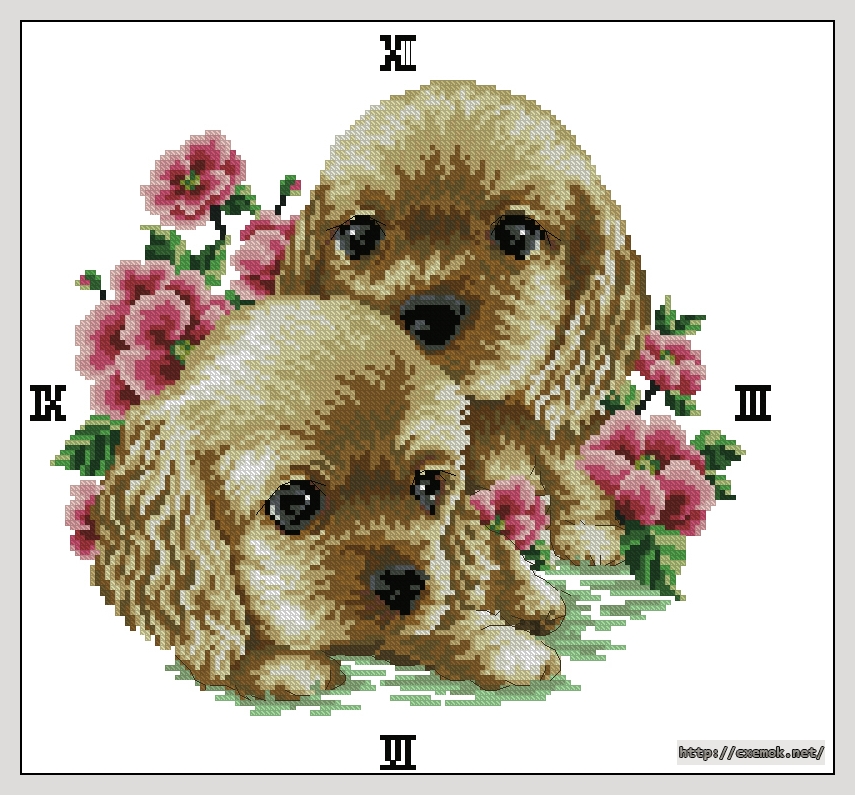 Download embroidery patterns by cross-stitch  - Love cocker, author 