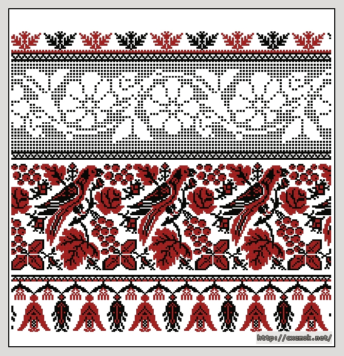 Download embroidery patterns by cross-stitch  - Рушник (женская сторона)