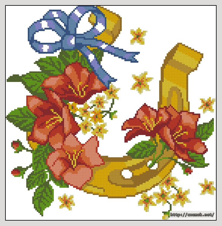 Download embroidery patterns by cross-stitch  - Подкова на счастье, author 