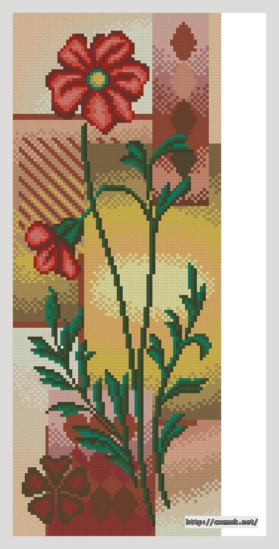 Download embroidery patterns by cross-stitch  - Пано с маками, author 
