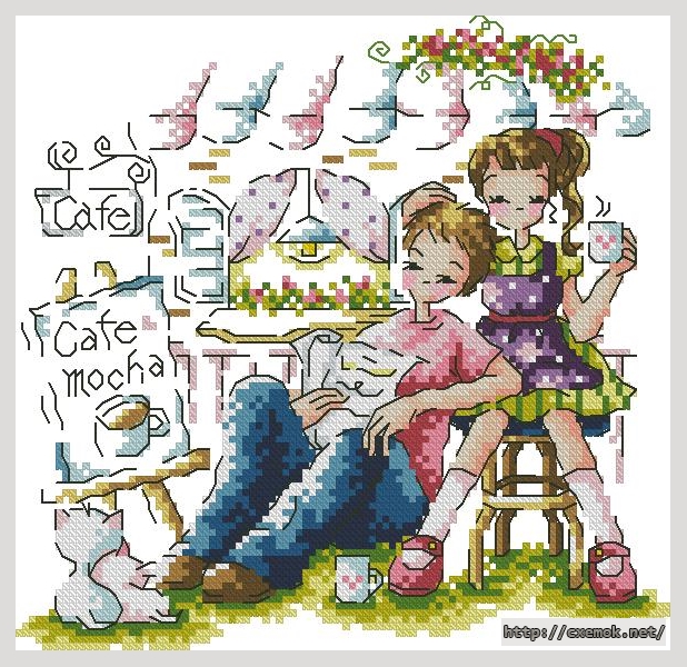 Download embroidery patterns by cross-stitch  - Cafe mocha, author 