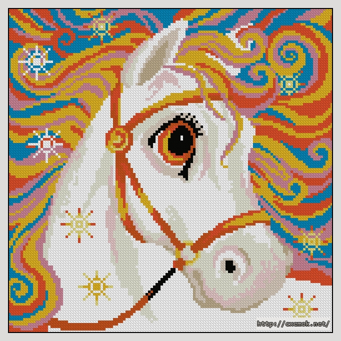 Download embroidery patterns by cross-stitch  - Подушка 