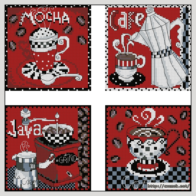 Download embroidery patterns by cross-stitch  - Koffee sampler, author 