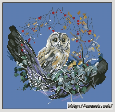 Download embroidery patterns by cross-stitch  - Филин, author 