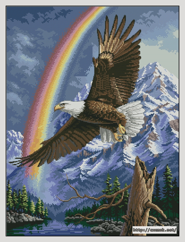 Download embroidery patterns by cross-stitch  - The promise - bald eagle, author 