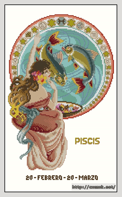 Download embroidery patterns by cross-stitch  - Piscis, author 