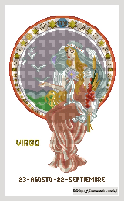 Скачать схему вышивки virgo