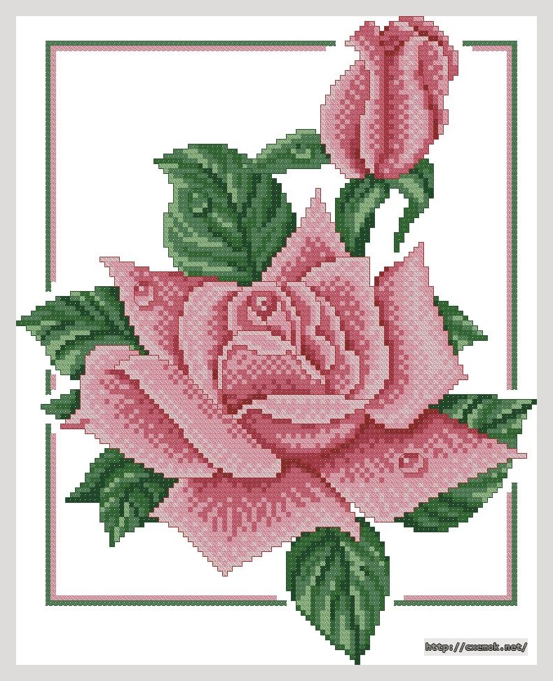Download embroidery patterns by cross-stitch  - Розовый дуэт, author 