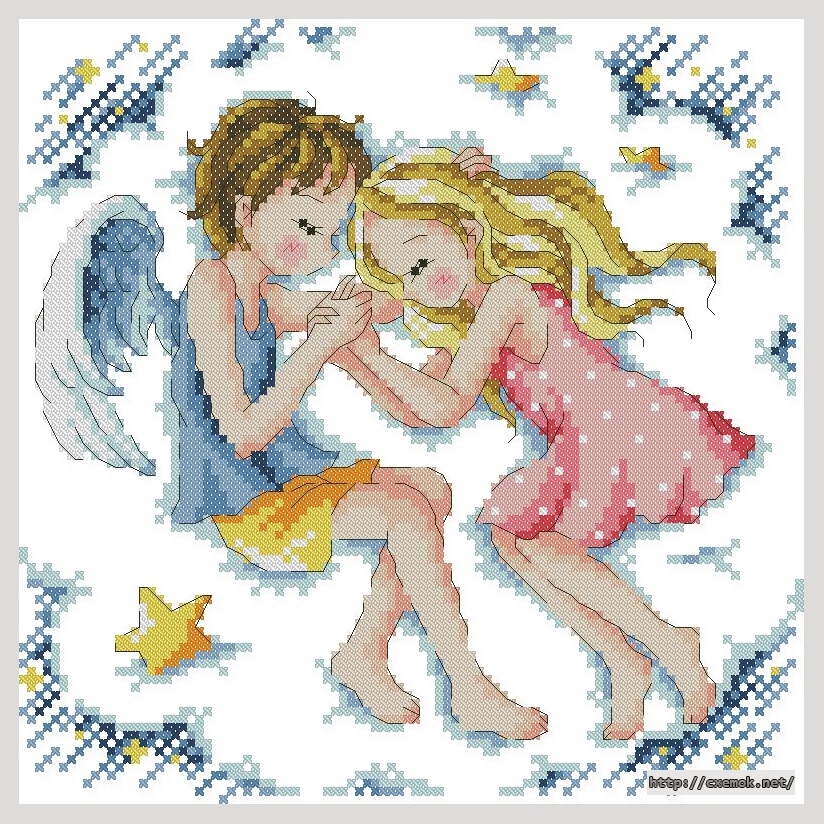 Download embroidery patterns by cross-stitch  - Hello, my guardian angel, author 