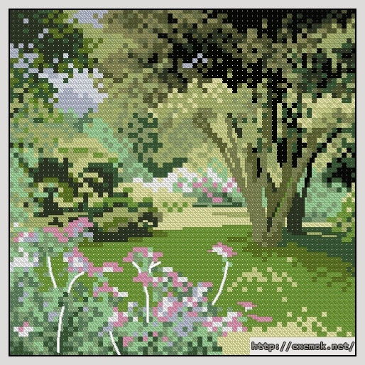 Download embroidery patterns by cross-stitch  - Summer shade, author 