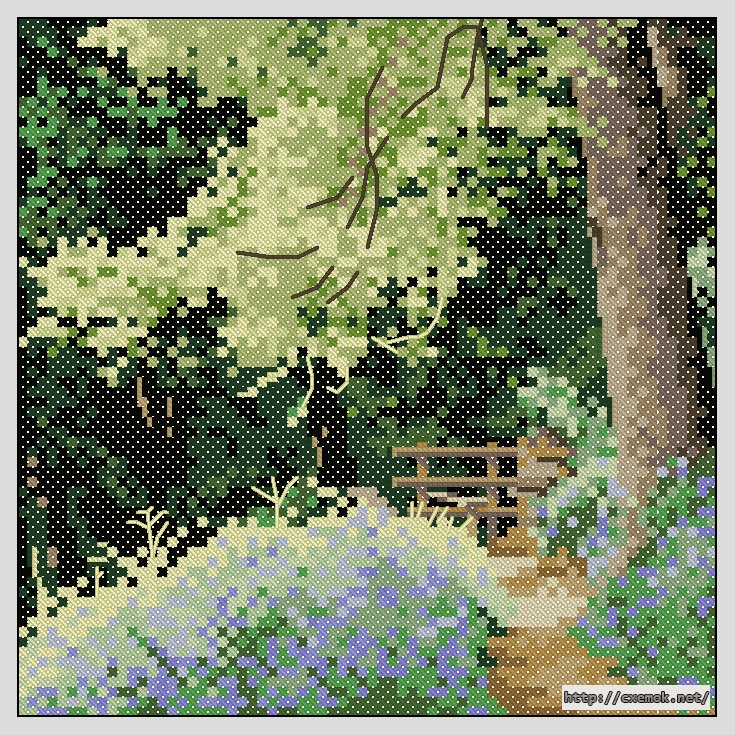 Download embroidery patterns by cross-stitch  - Bluebell wood, author 