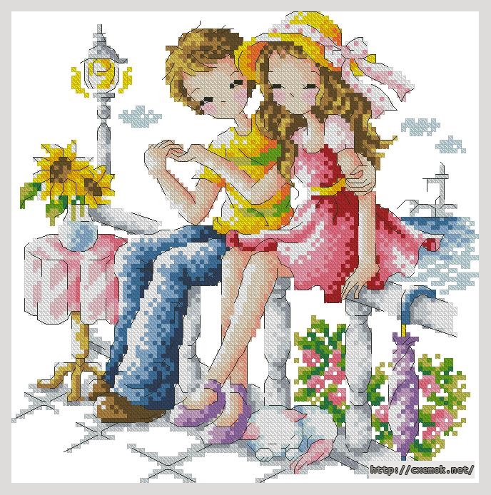 Download embroidery patterns by cross-stitch  - На мосту, author 