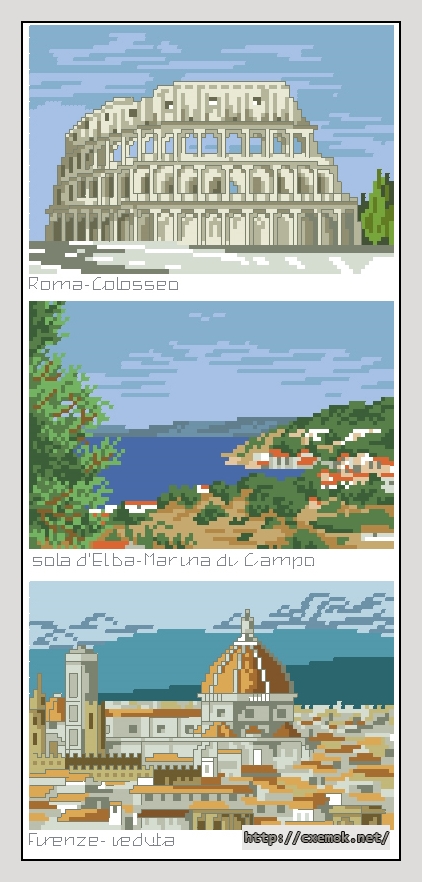 Download embroidery patterns by cross-stitch  - Mediterraneo, author 