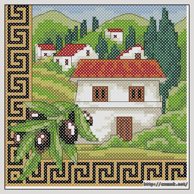 Download embroidery patterns by cross-stitch  - Оливки греции, author 