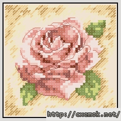 Download embroidery patterns by cross-stitch  - Romantic rose, author 