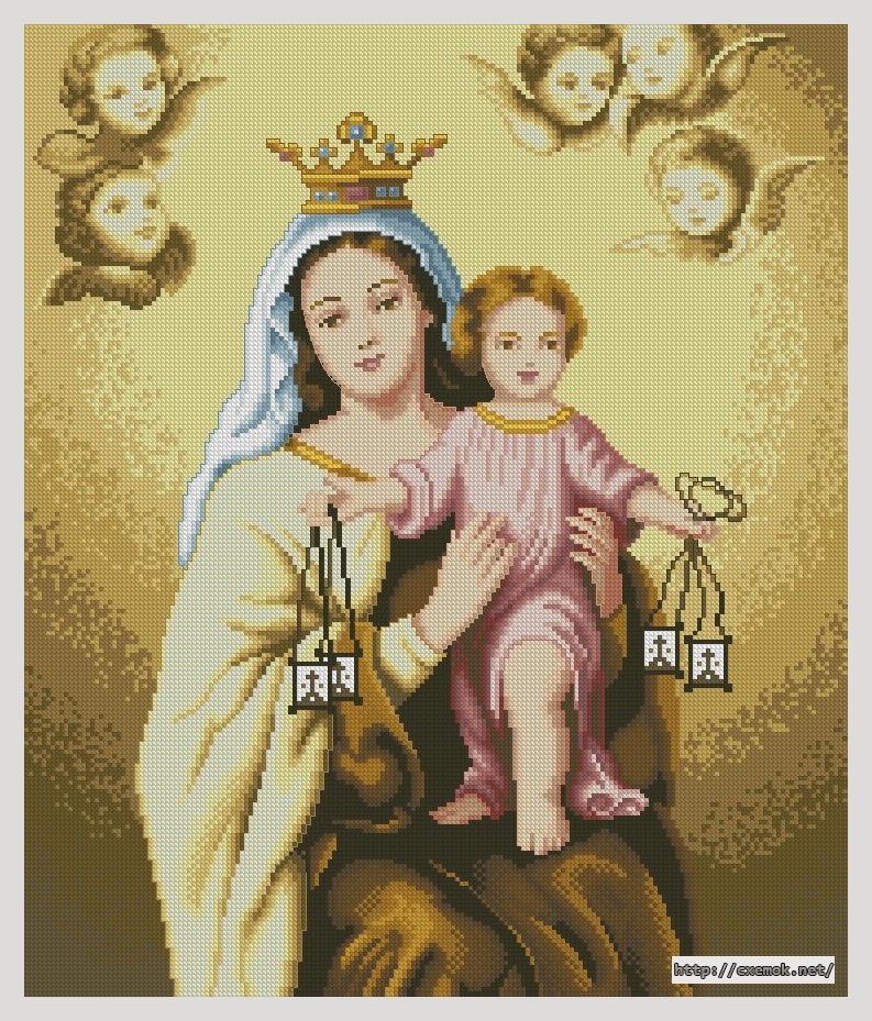 Download embroidery patterns by cross-stitch  - Virgen del carmen, author 