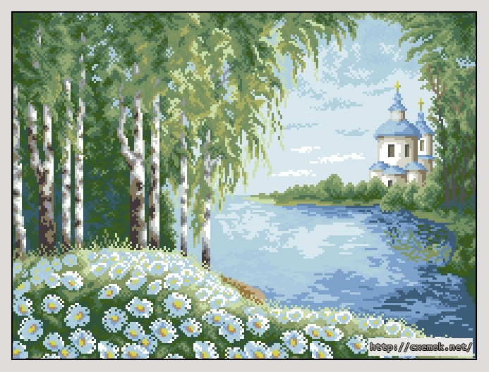 Download embroidery patterns by cross-stitch  - Берёзовая роща, author 