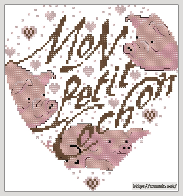 Download embroidery patterns by cross-stitch  - Petit cochon, author 