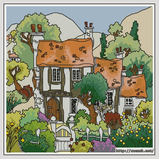 Download embroidery patterns by cross-stitch  - Cottage garden1, author 