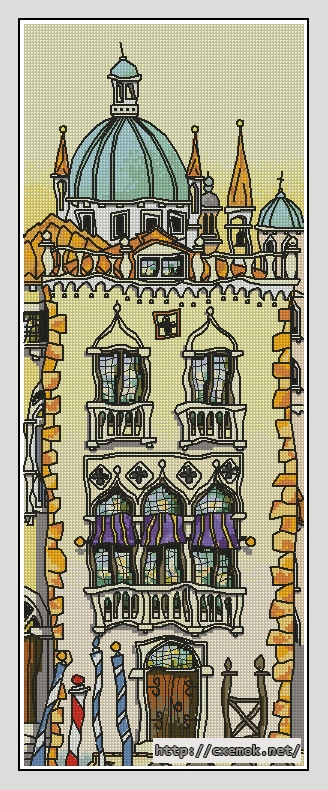 Download embroidery patterns by cross-stitch  - Venice palazzo3, author 