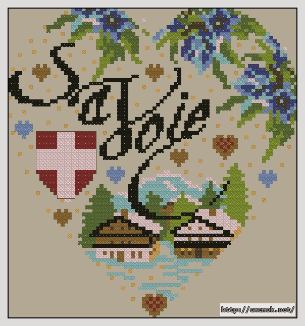 Download embroidery patterns by cross-stitch  - Savoie, author 