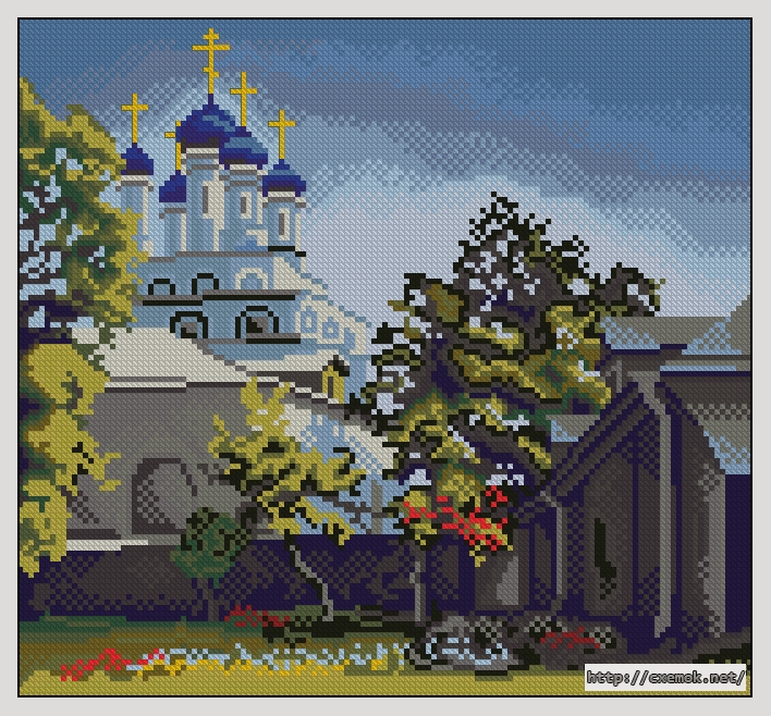 Download embroidery patterns by cross-stitch  - Тихий дворик, author 