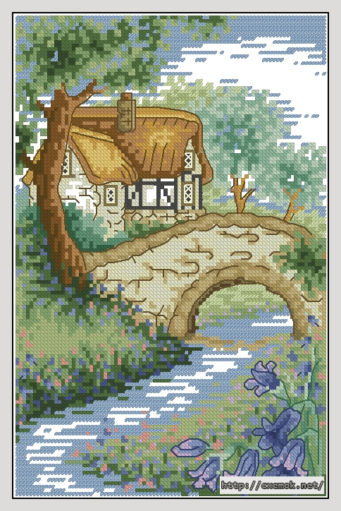 Download embroidery patterns by cross-stitch  - Blue bell, author 